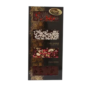 KAMILA CHOCOLATES Kolekce čokolád s posypem hořká 4x50 g